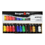 Peinture acrylique 21 ml Boite de 12 tubes