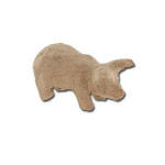 Support à décorer en papier mâché - Cochon debout - 10.5 x 5.5 cm