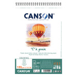 Bloc «&nbsp;C&nbsp;» à grain 180 g/m² grain fin A4 30F spiralé petit côté- Canson