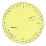 Rapporteur de géométrie souple jaune 110 mm